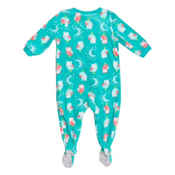 Carter's, Size 12 Months, l/s poly fleece footie, Owl - Picture 2 of 2
